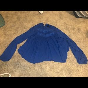 Blouse size medium royal blue